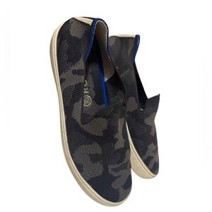 Rothy's Black and Gray Loafers Slip-Ons